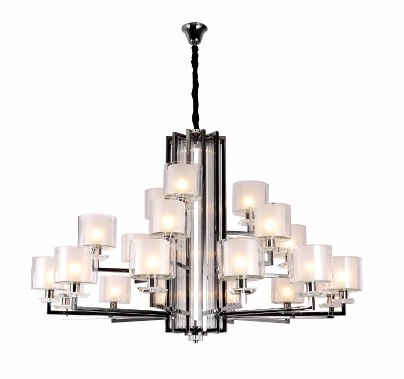 Multi-Tier Silver Chandelier