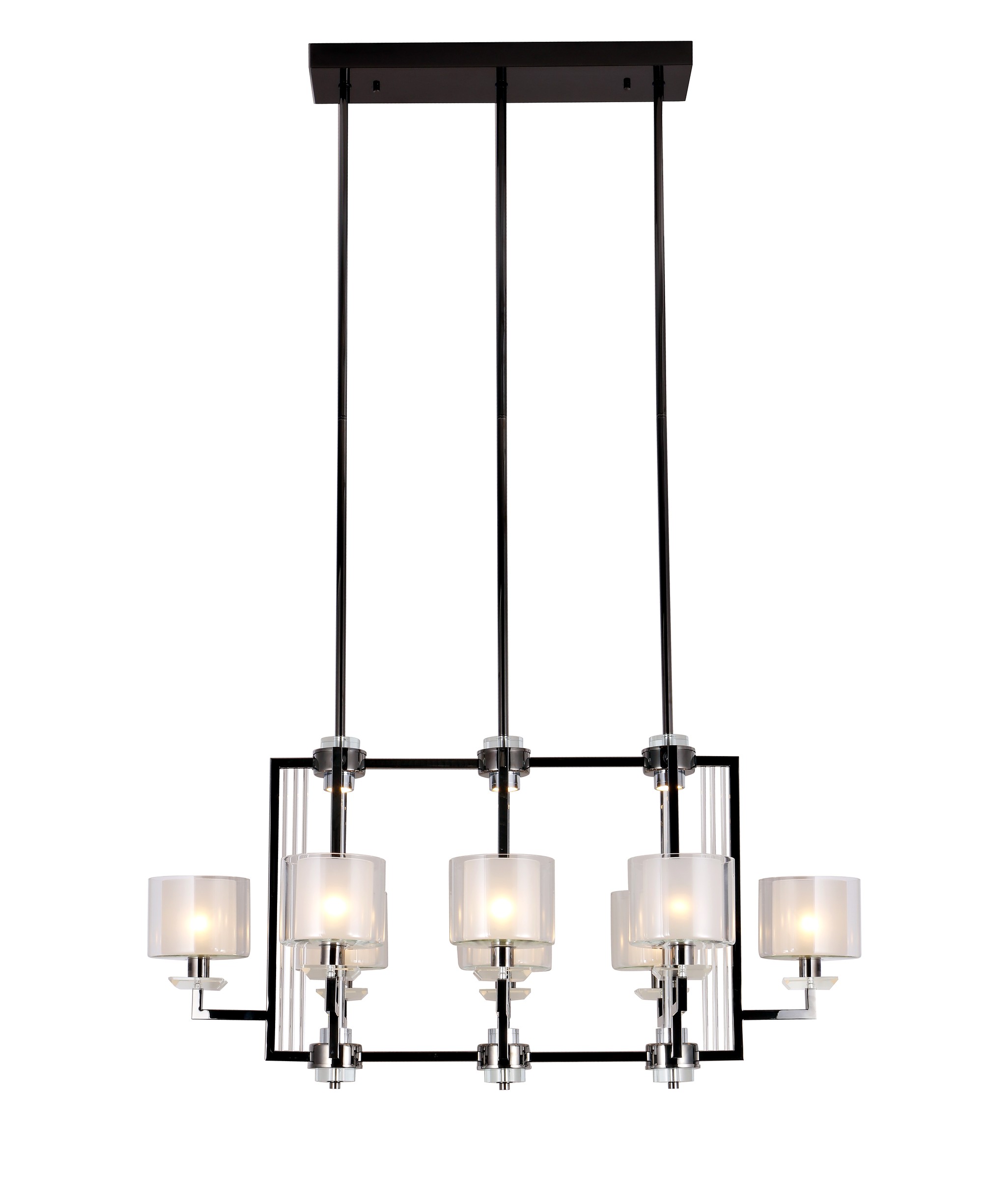 5-Light Black Linear Chandelier