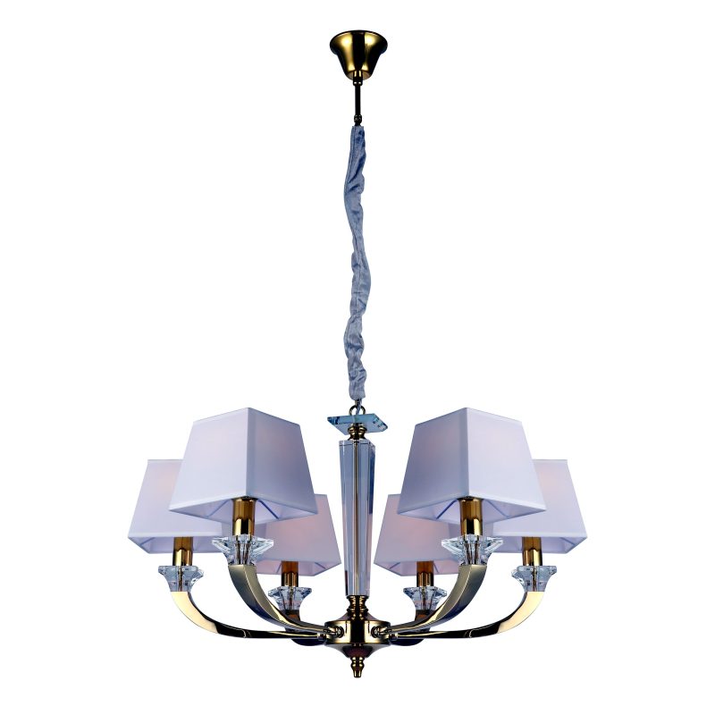 Gold Fabric Crystal Chandelier