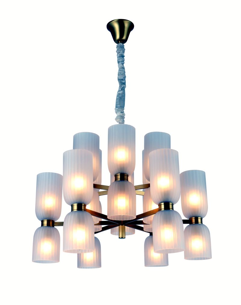 Gold Rope Glass Pendant Light