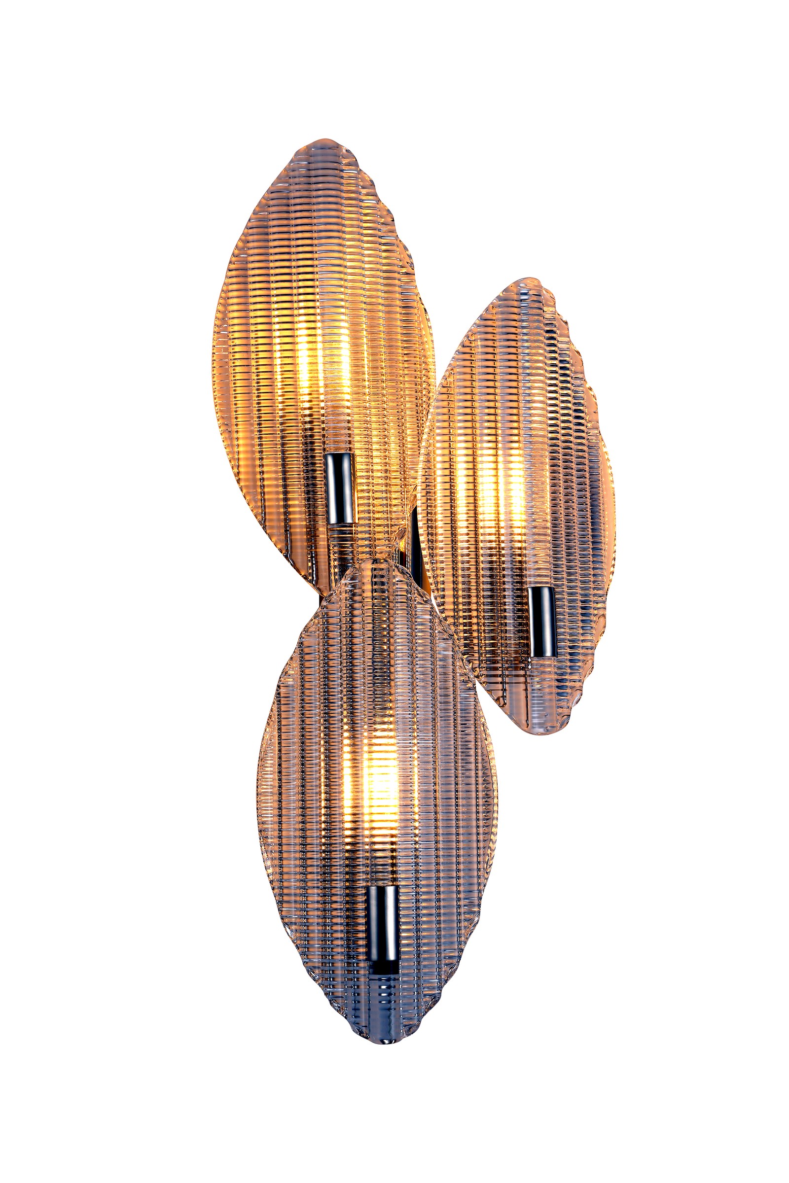 3-Petal Glass Wall Sconce