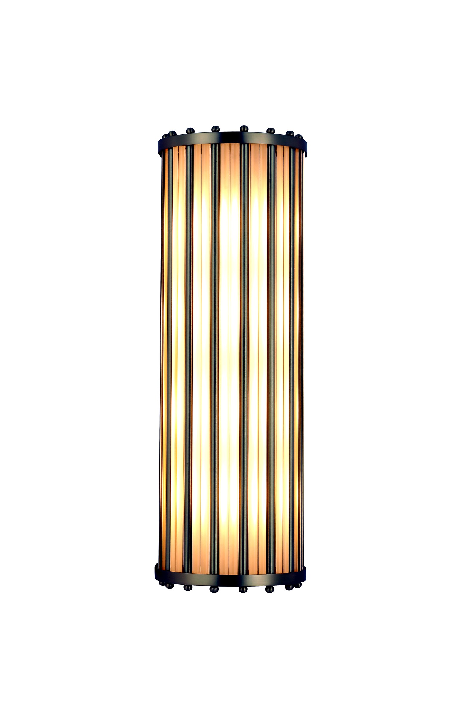 Gold Column Glass Wall Sconce