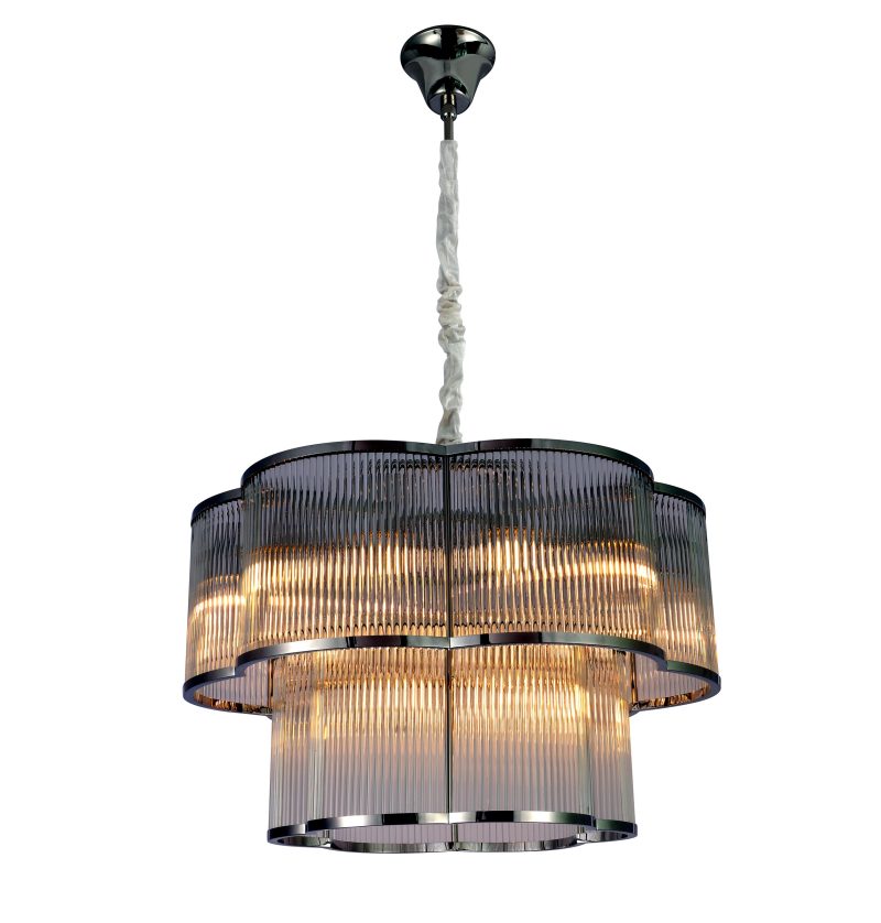 Multi-Layer Petal Glass Chandelier