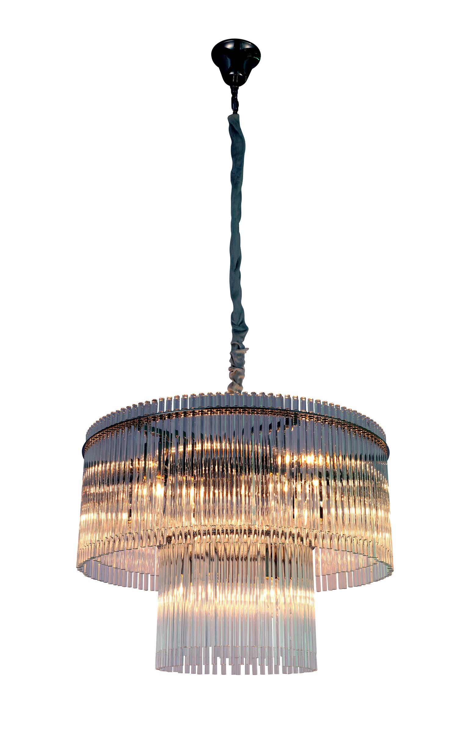 Multi-Tier Crystal Cascade Chandelier