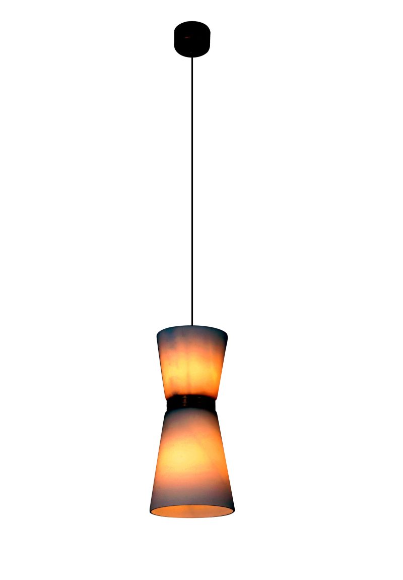 Gold Hourglass Pendant Light