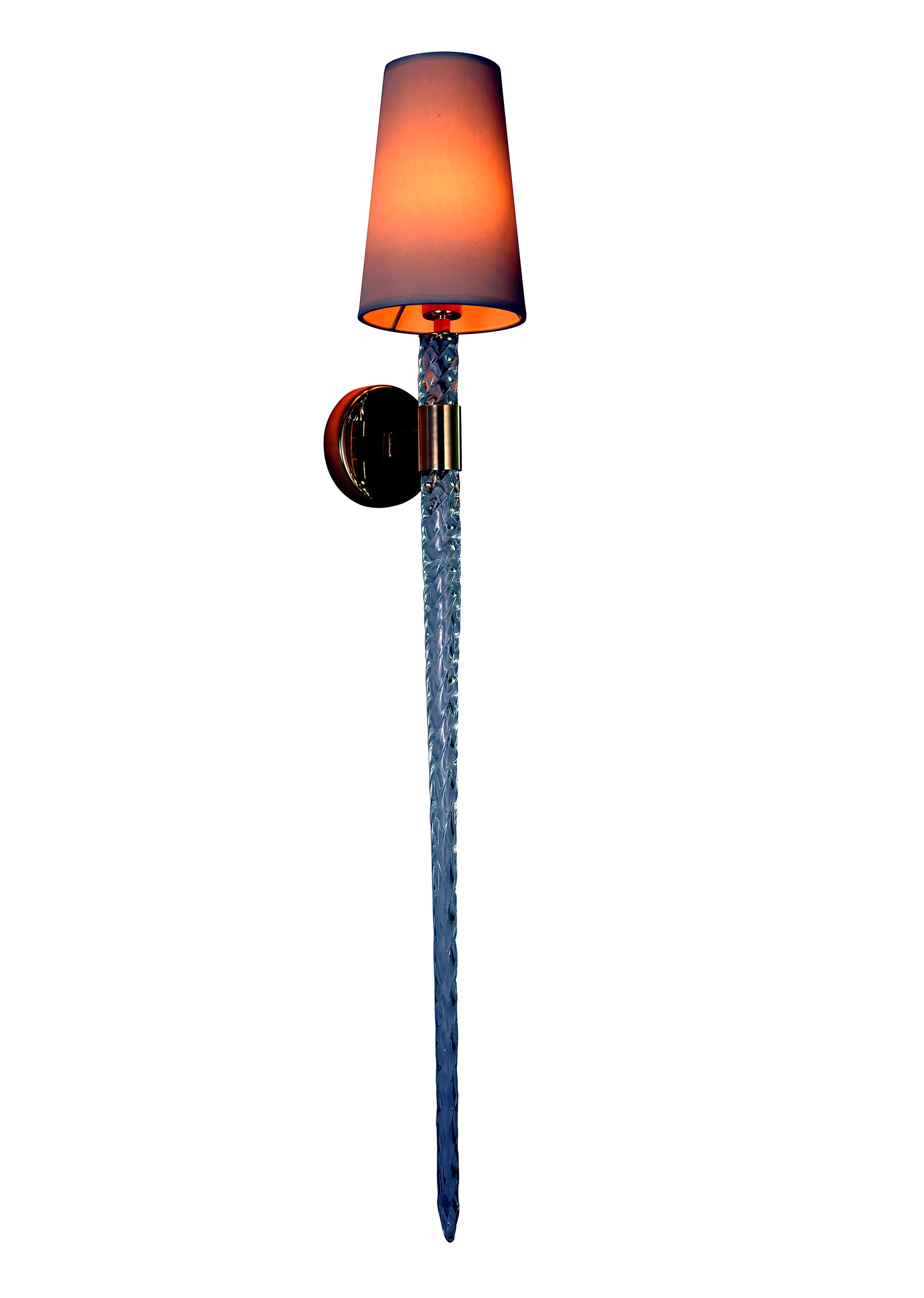 Gold Fabric Cone Wall Sconce