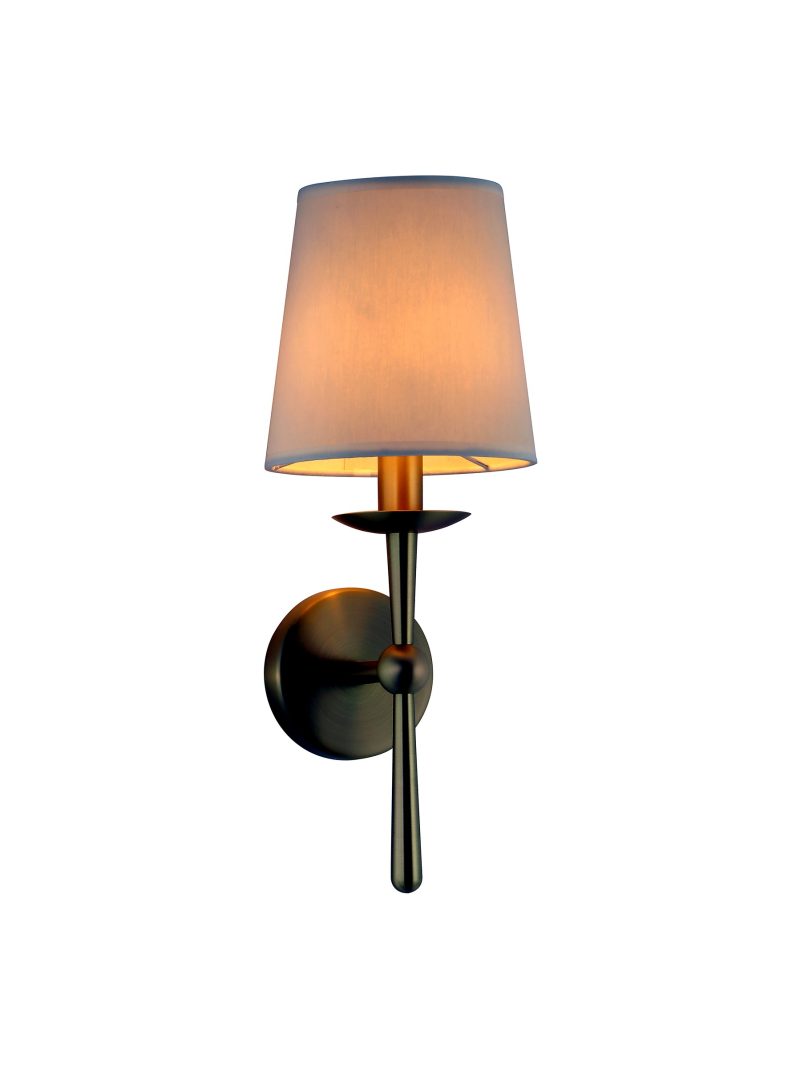 Brass Fabric Cone Wall Sconce