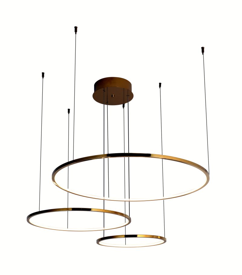 Gold Multi-Ring Chandelier