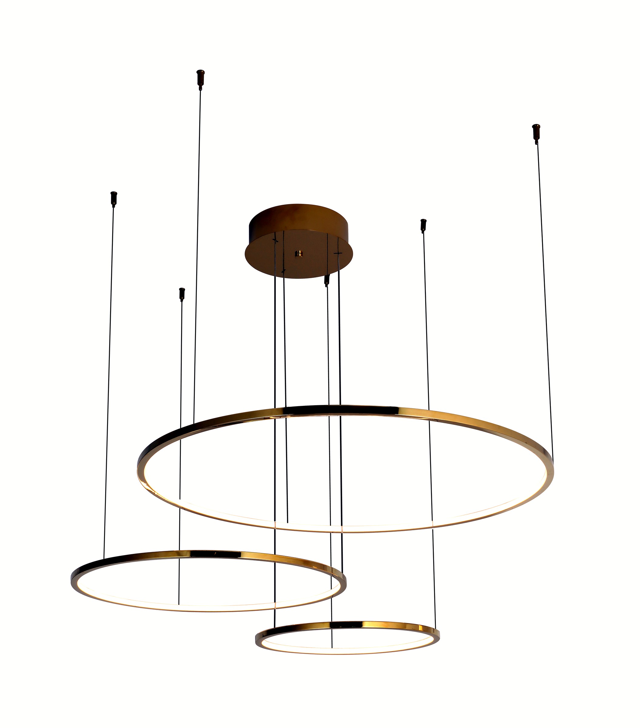 Gold Multi-Ring Chandelier