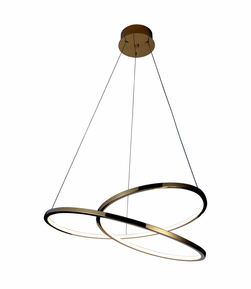 Gold Interlocking Ring Chandelier