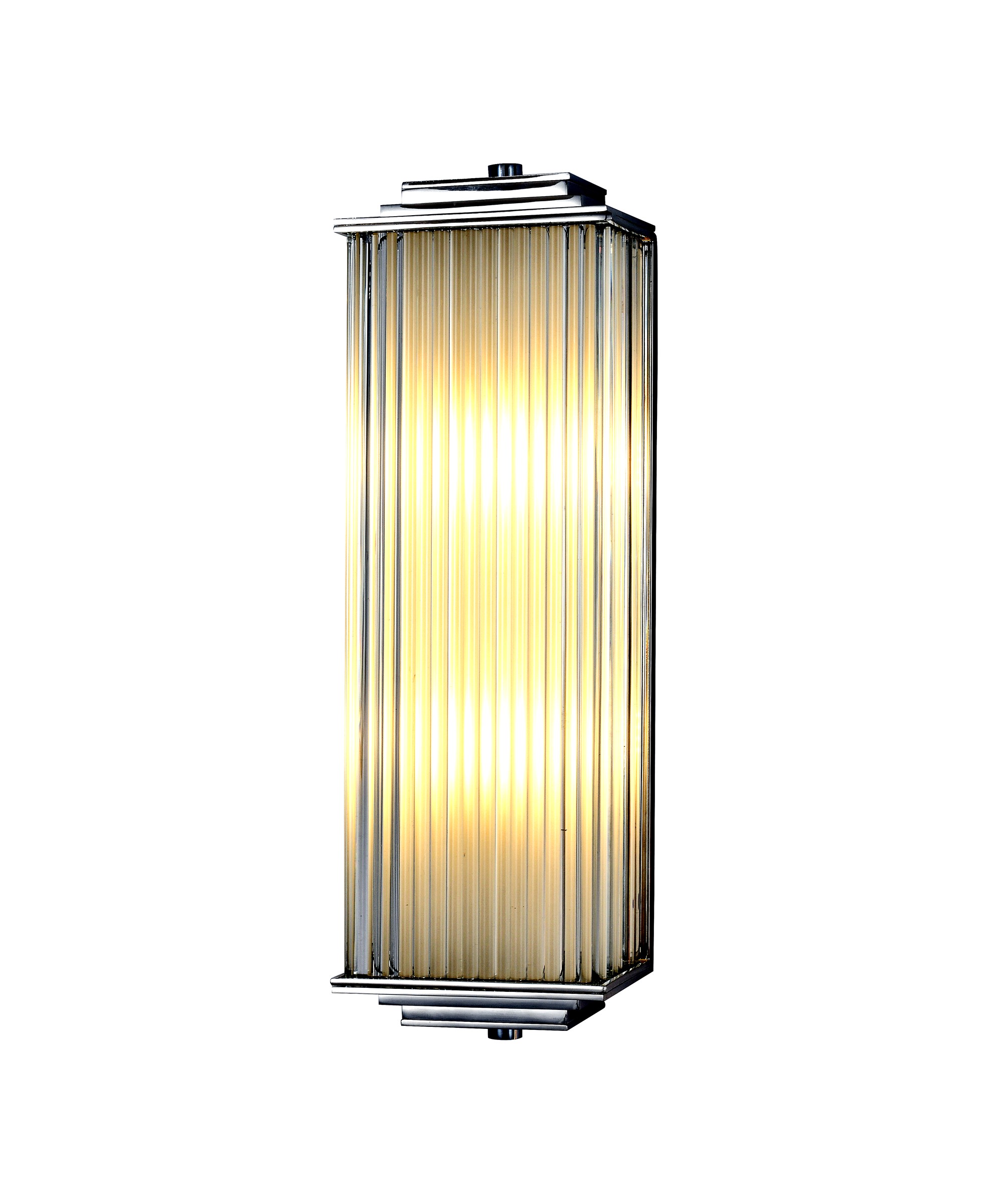 Modern Ribbed Glass Wall Sconce