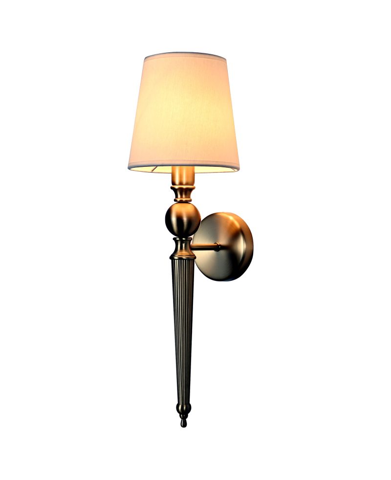 Brass Fabric Wall Sconce