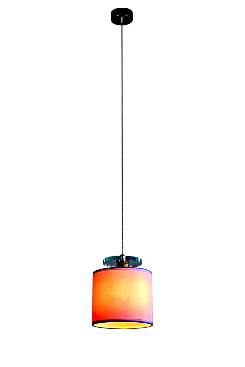 Cream Cylinder Fabric Pendant