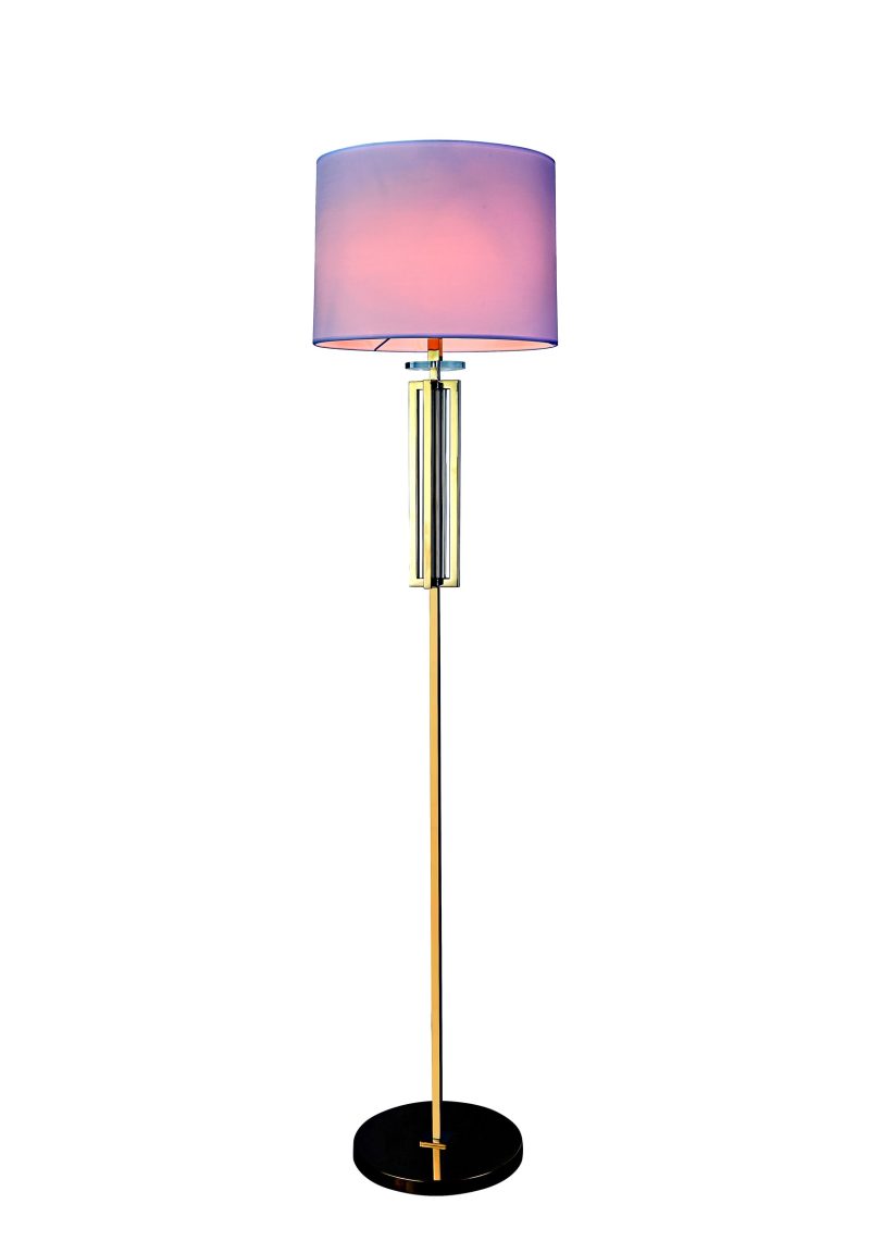 Gold Cylinder Floor Lamp