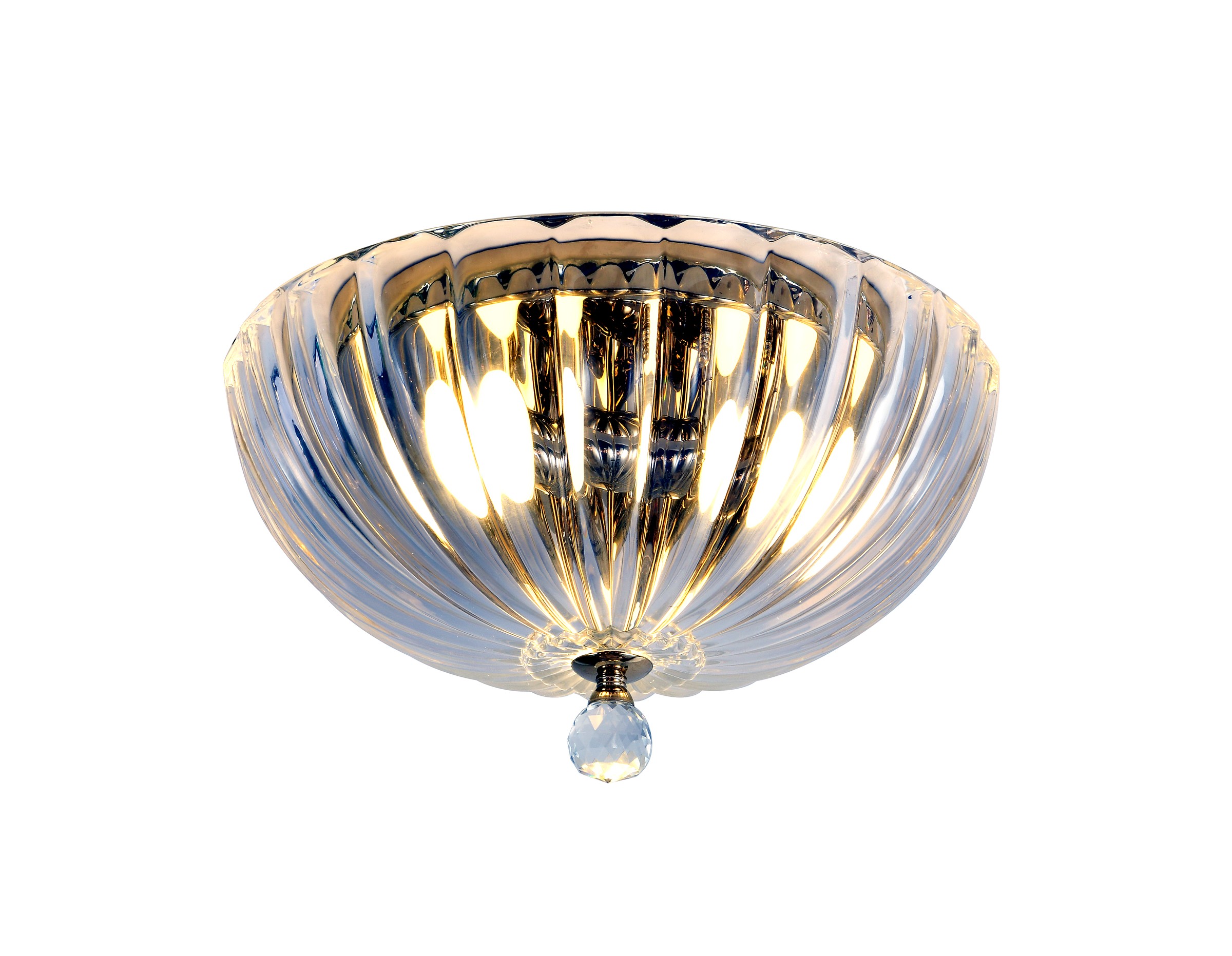 Gold Glass Crystal Wall Sconce