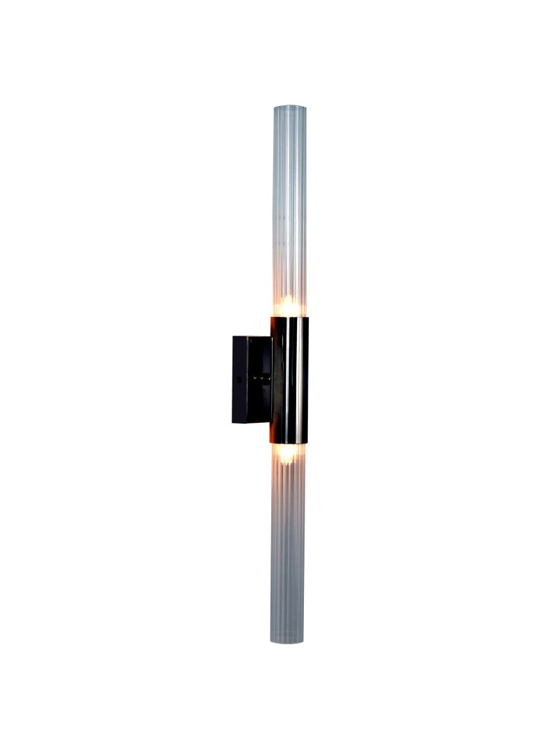 Silver Double Bar Wall Sconce