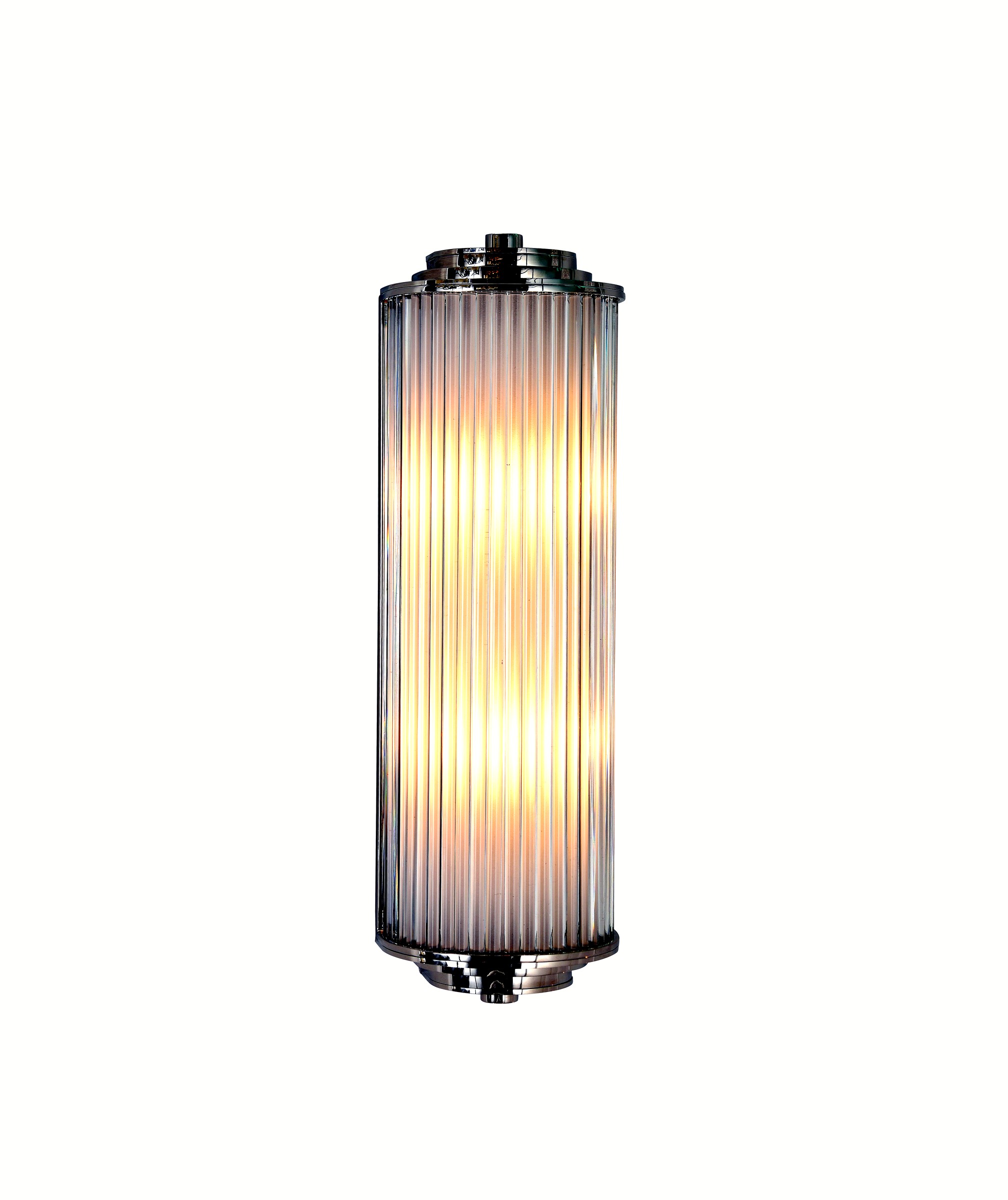 Ribbed Glass Cylinder Wall Sconce