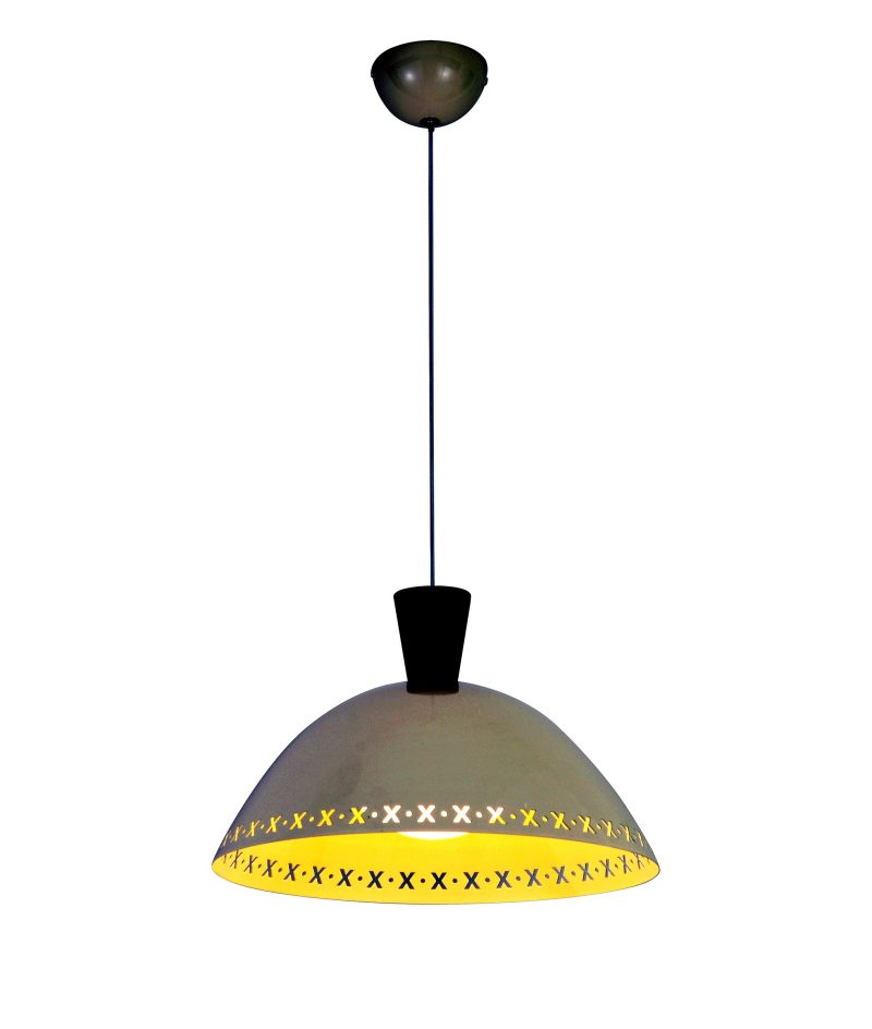White Openwork Pendant Light