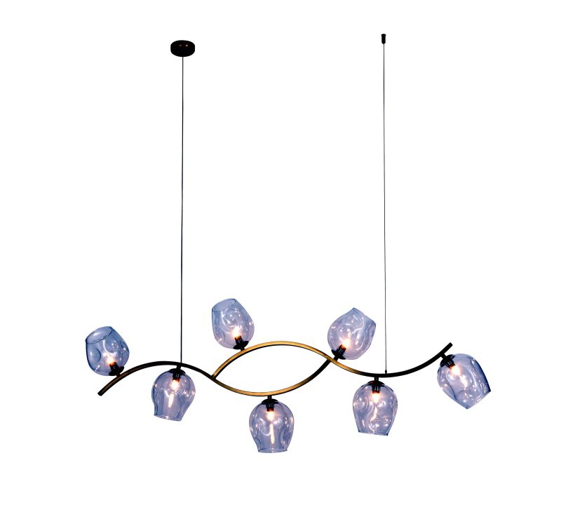 Gold Branch Glass Chandelier
