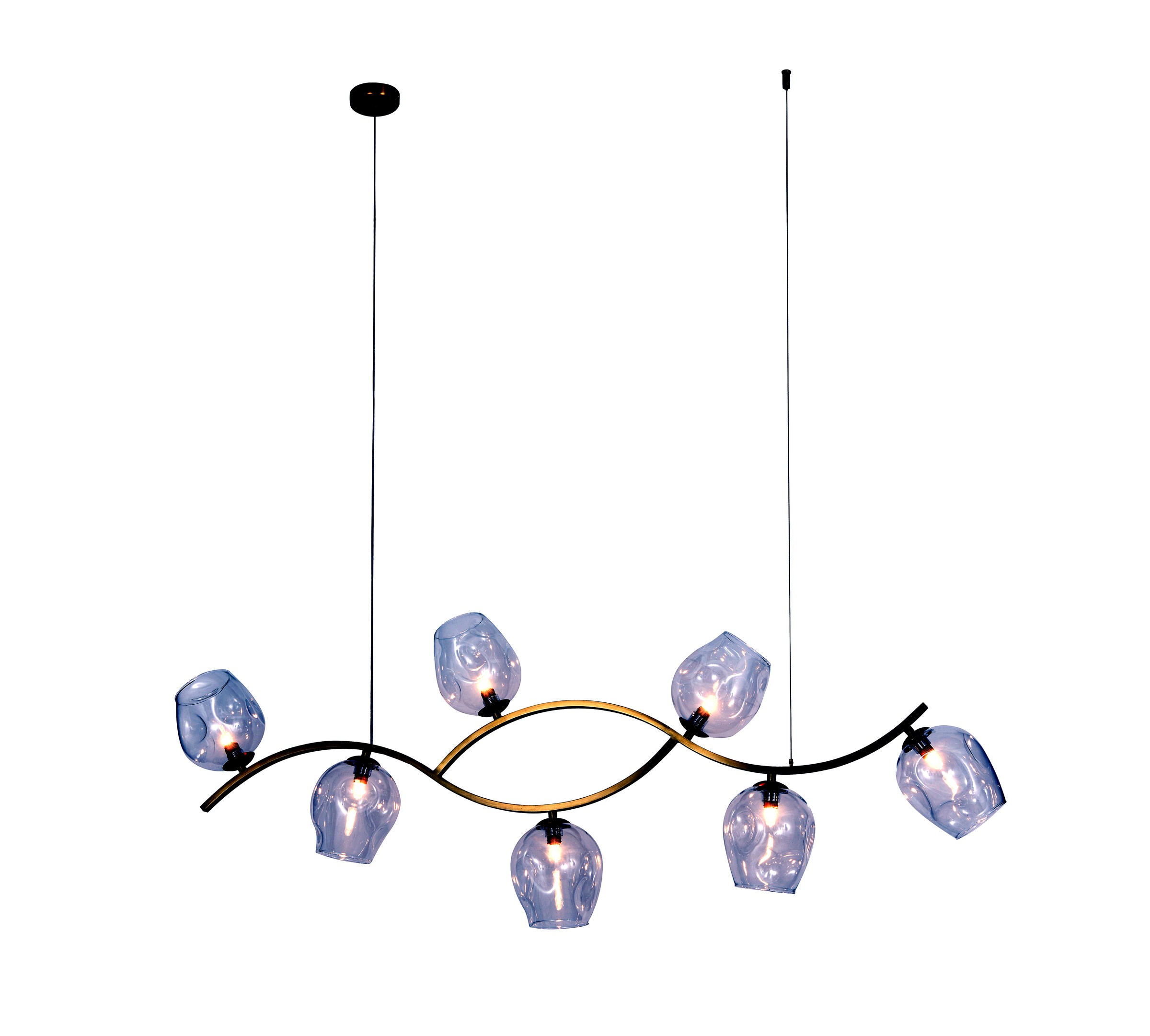 Gold Branch Glass Chandelier