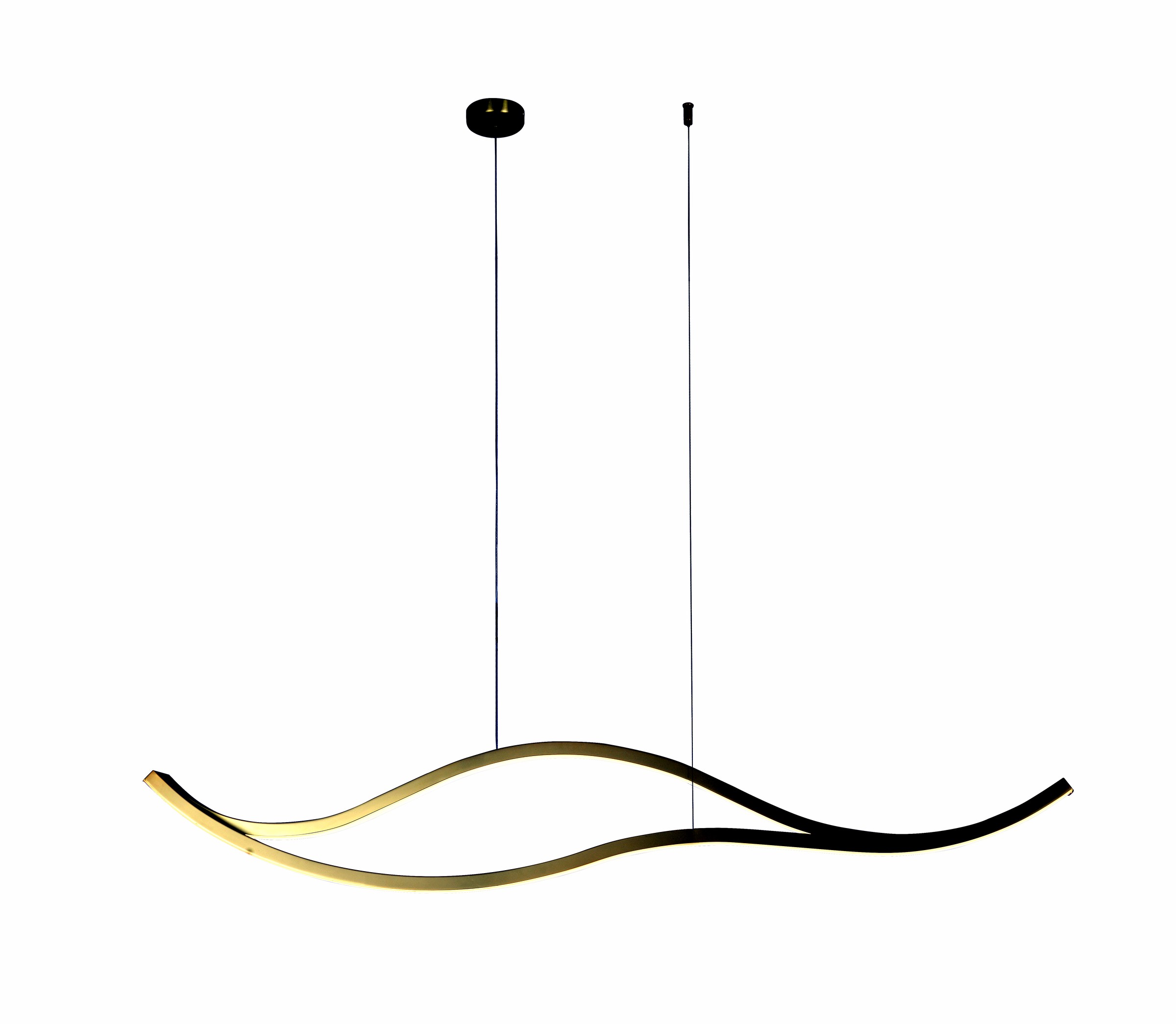 Gold Wave S-Shape Pendant