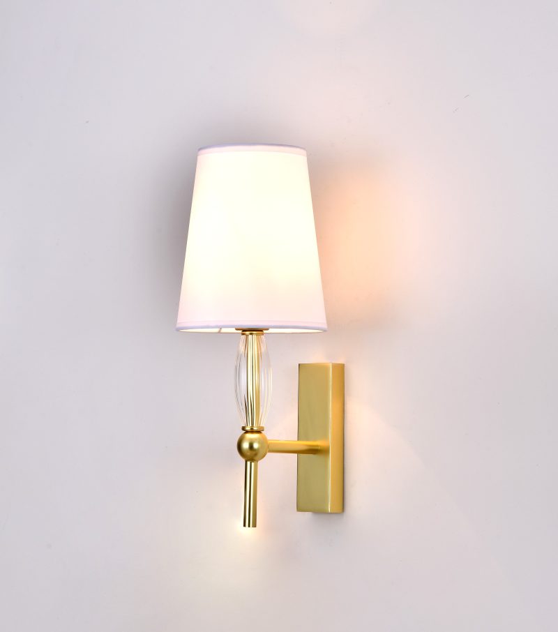 Gold Fabric Wall Sconce
