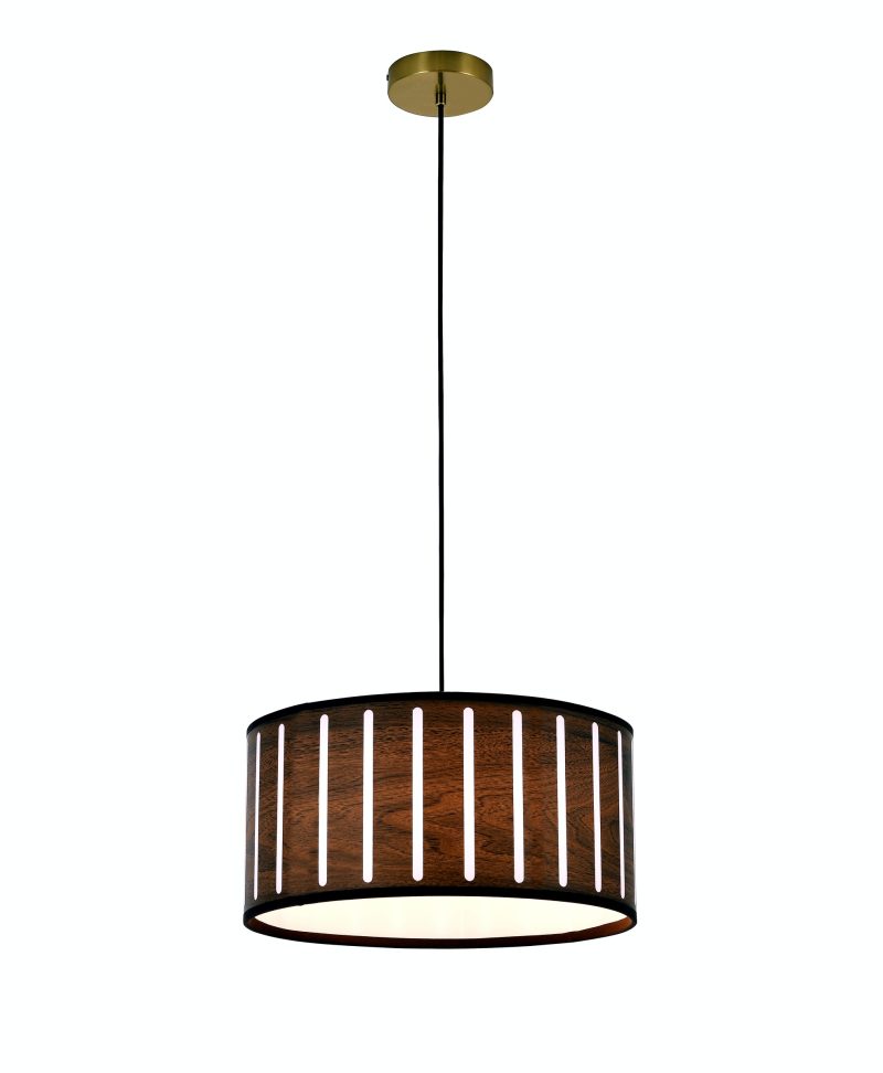 Wood Slat Pendant Light