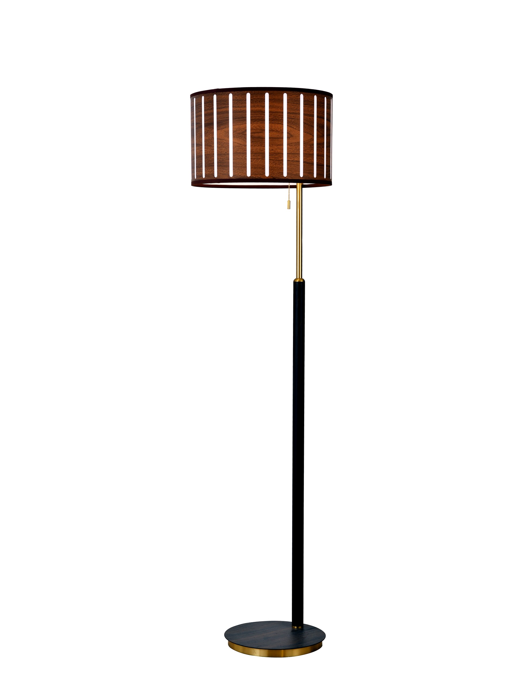 Wood Fabric Floor Lamp