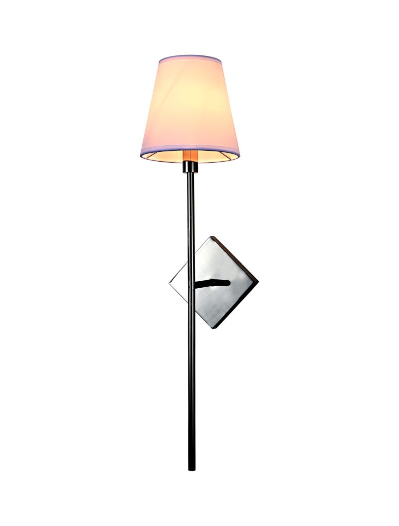 Silver Fabric Wall Sconce