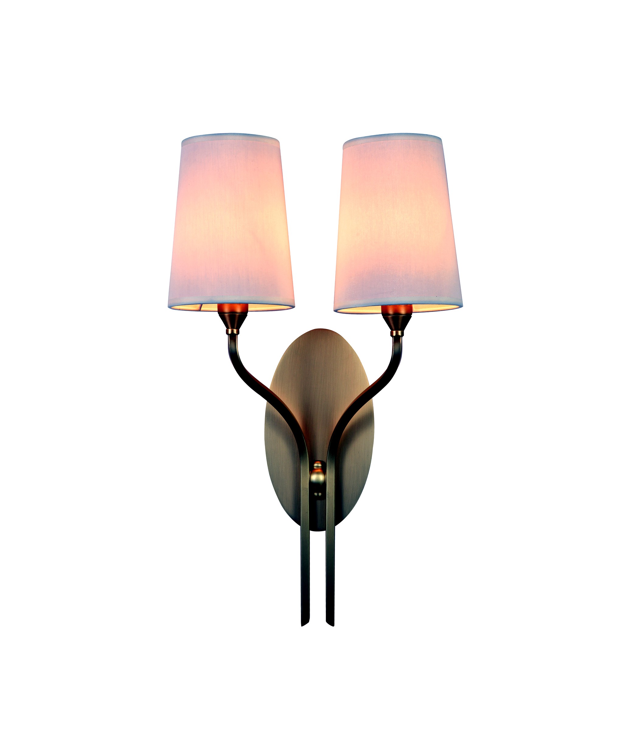 Gold Double Fabric Wall Sconce