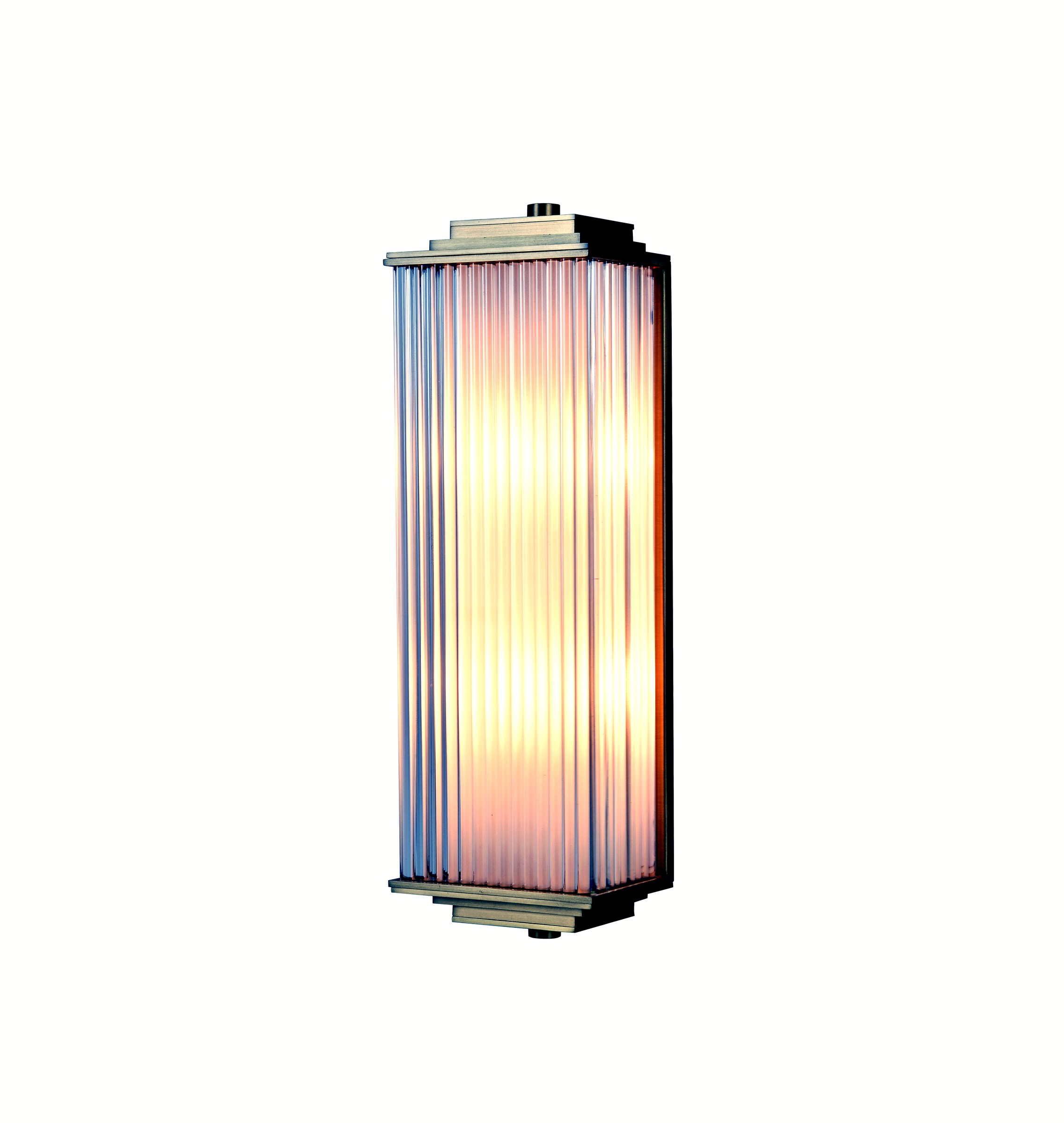 Gold Fluted Glass Wall Sconce