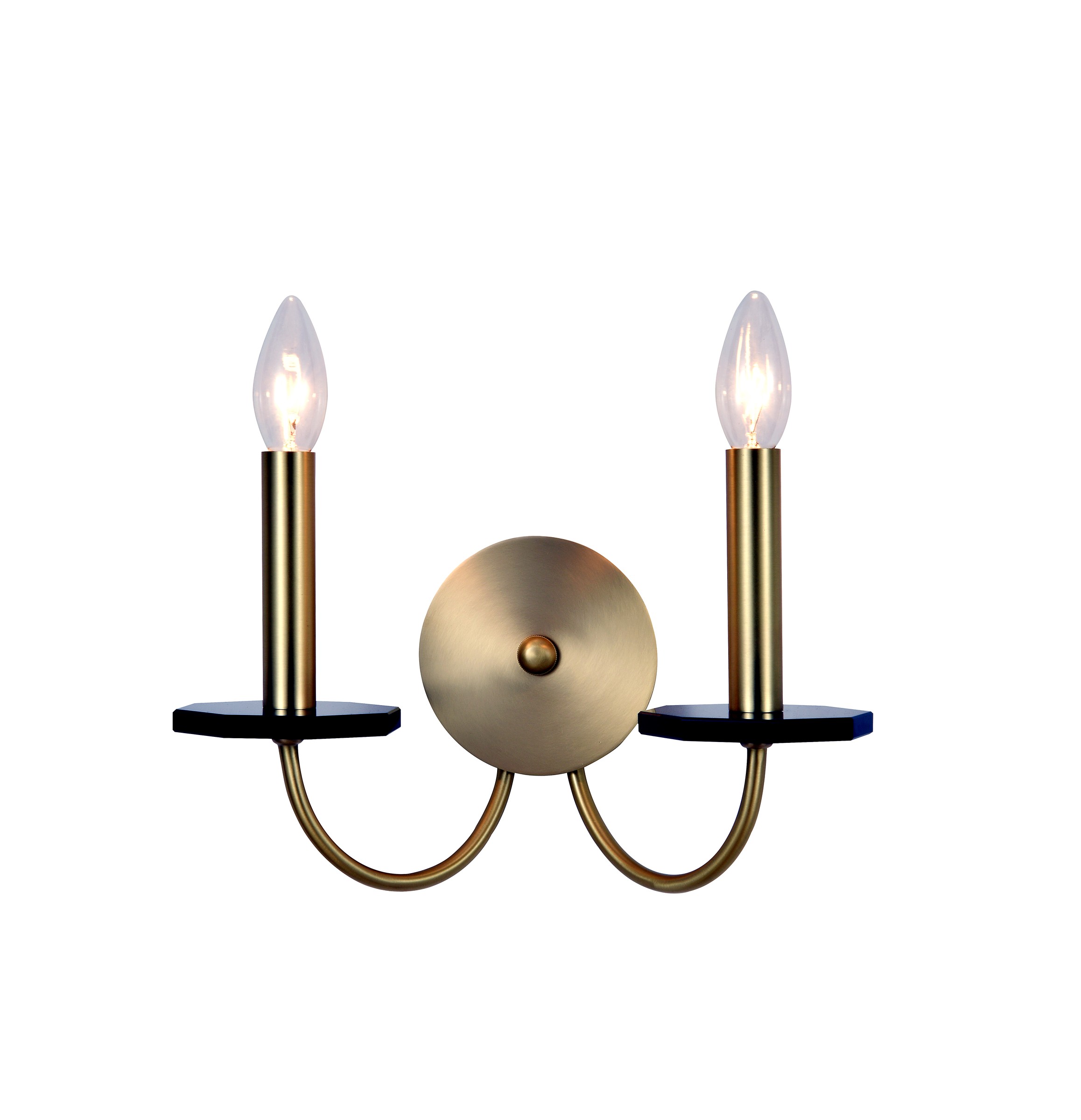 Brass Double Candle Wall Sconce