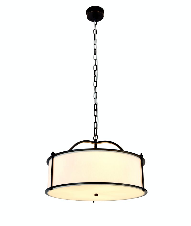 Vintage Black Fabric Pendant