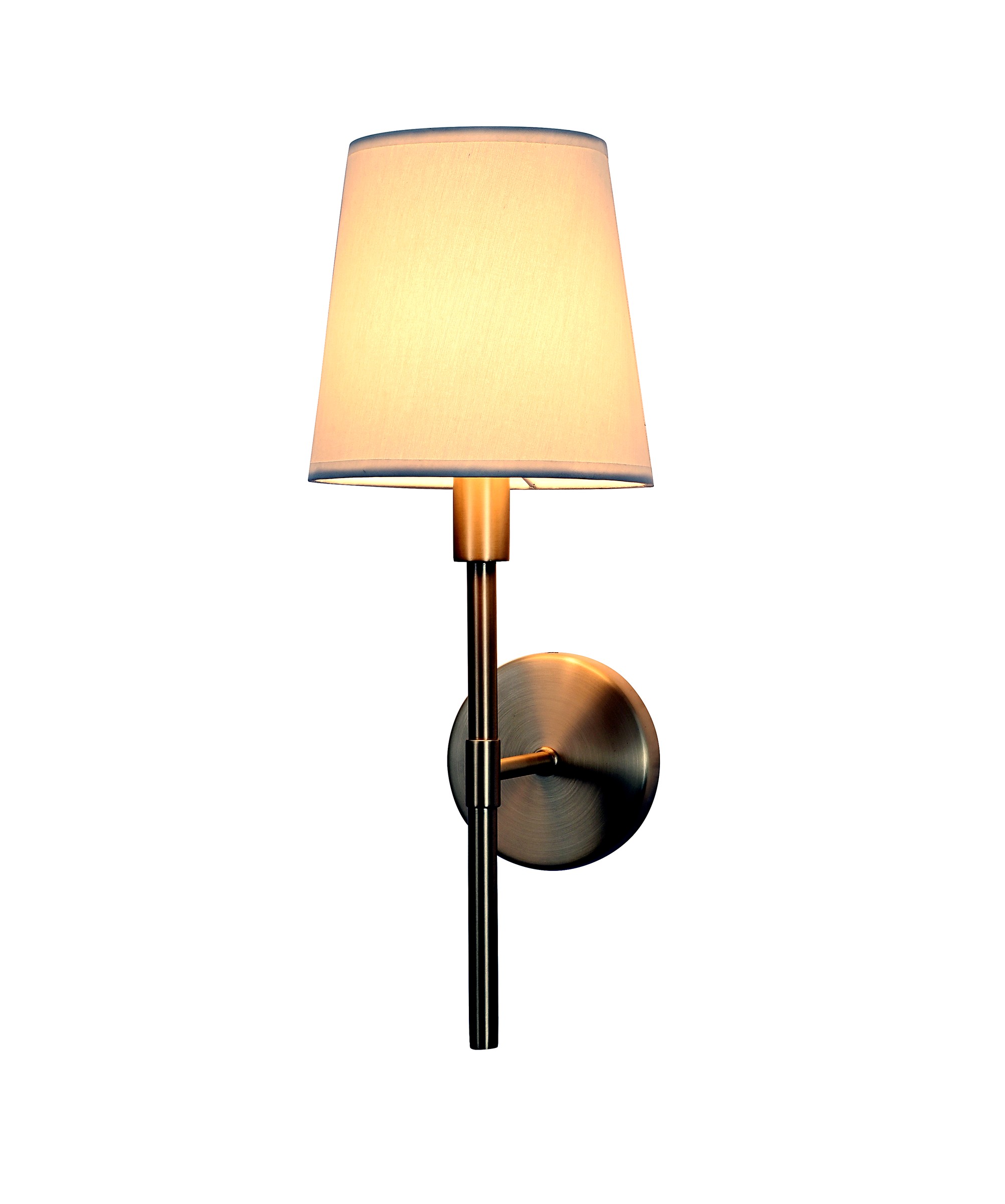 Gold Fabric Cone Wall Sconce