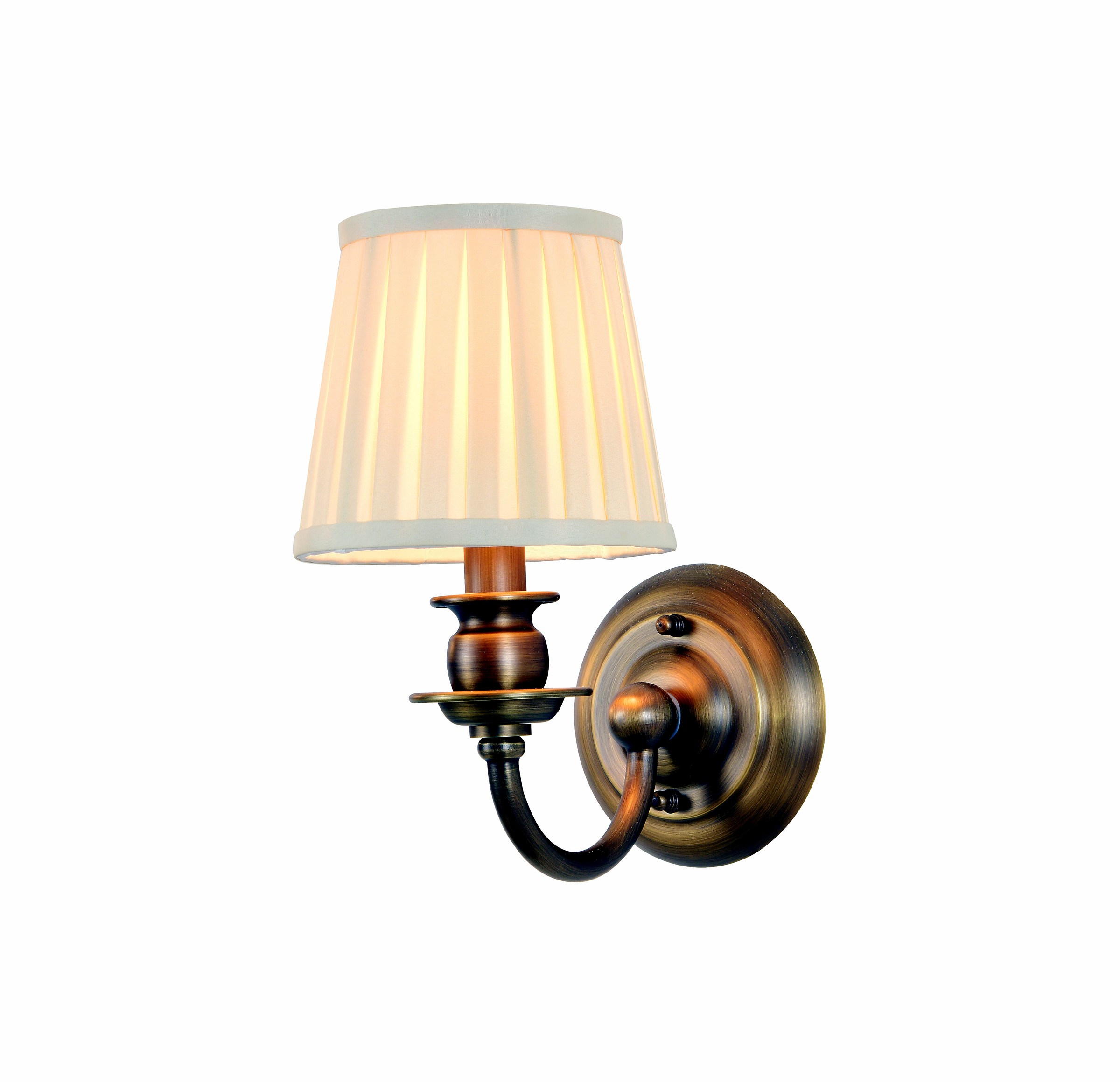 Brass Fabric Wall Sconce