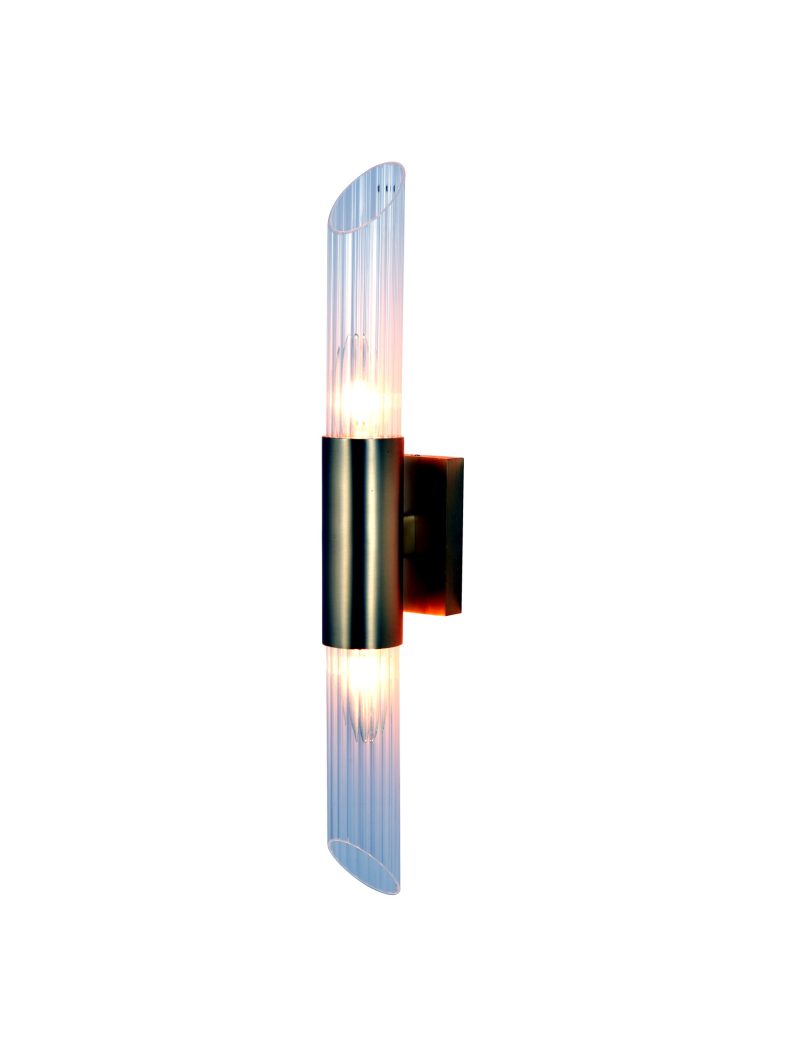 Gold Fluted Glass Wall Light