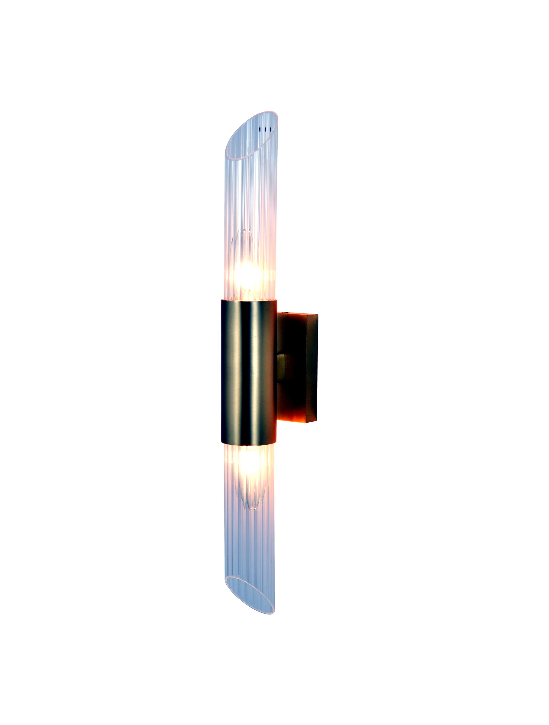 Gold Fluted Glass Wall Light
