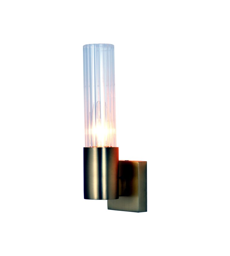 Gold Square Glass Wall Sconce