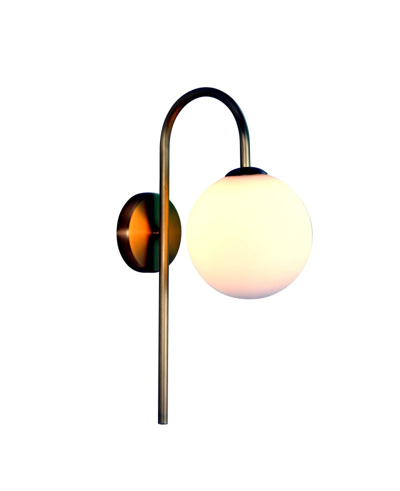Brass Ball Wall Sconce