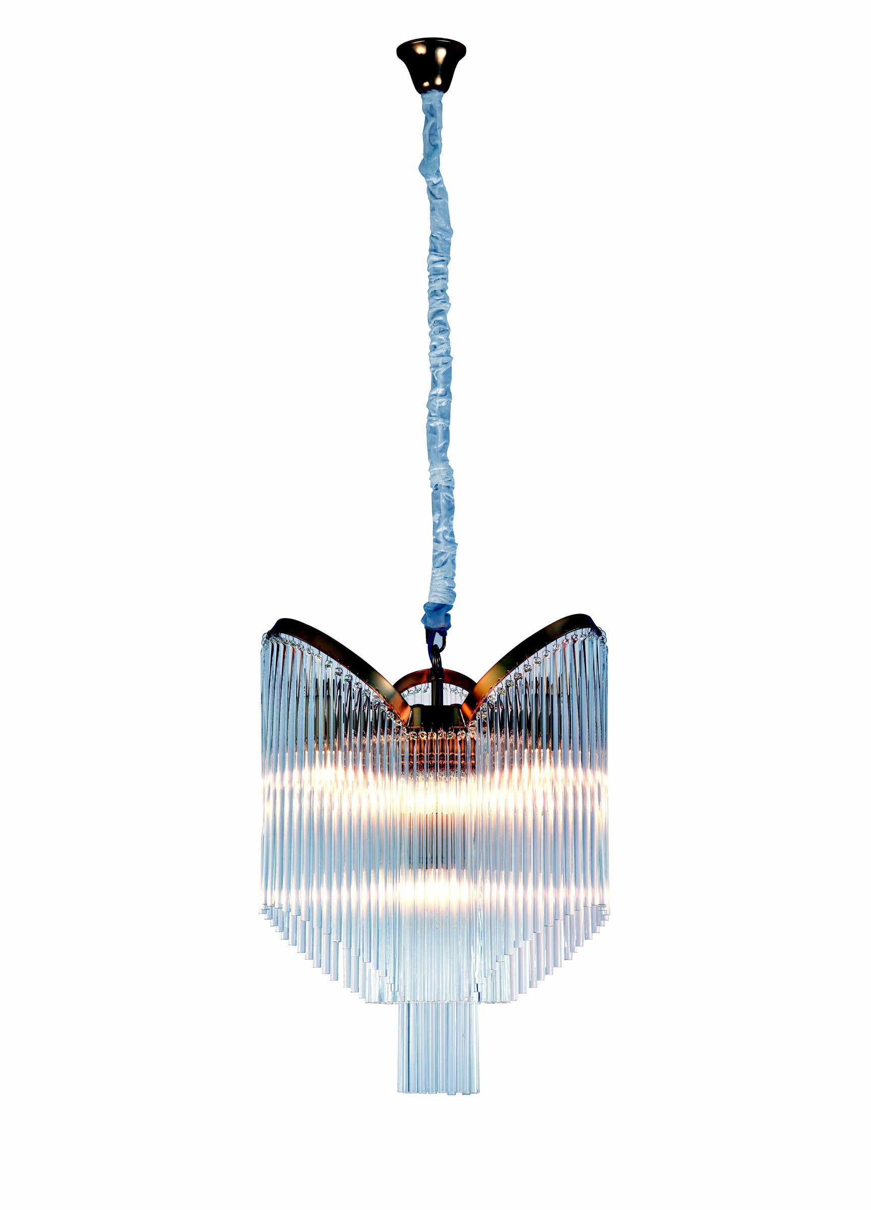 Gold Crystal Arc Chandelier