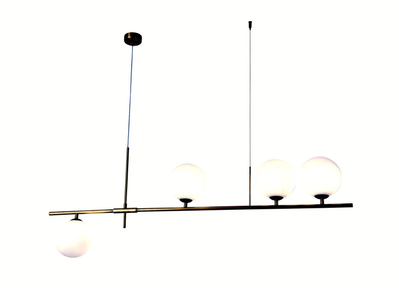 Gold 4-Ball Linear Pendant