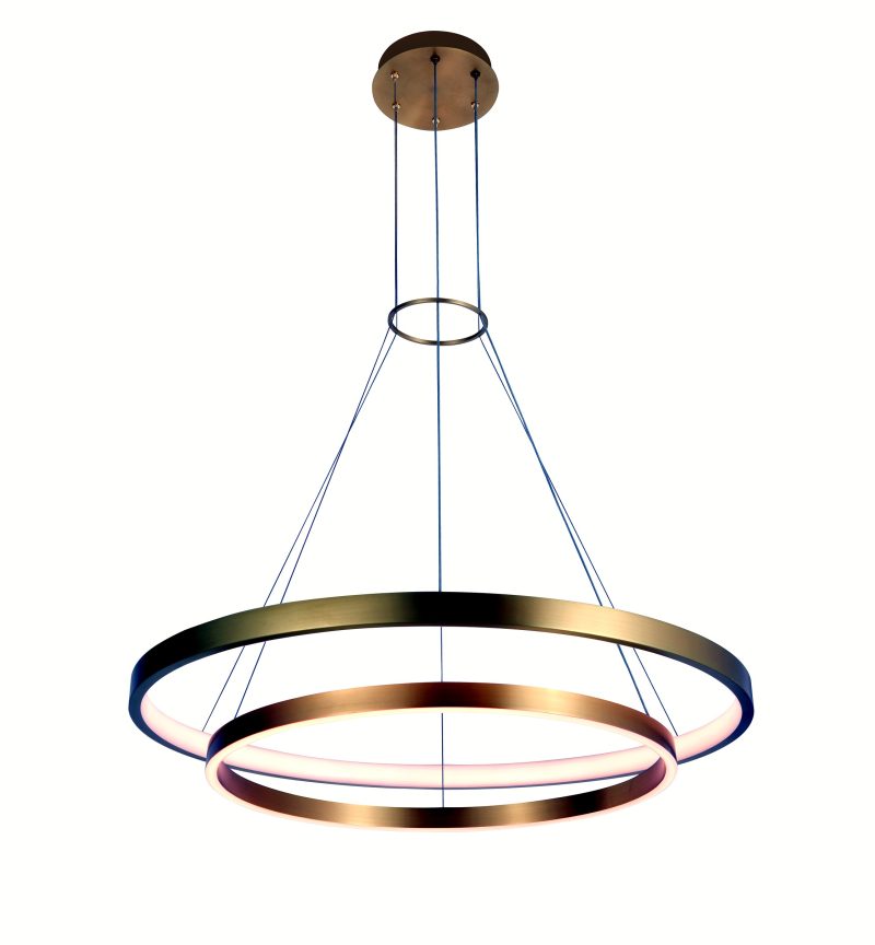 Gold Double Ring Chandelier