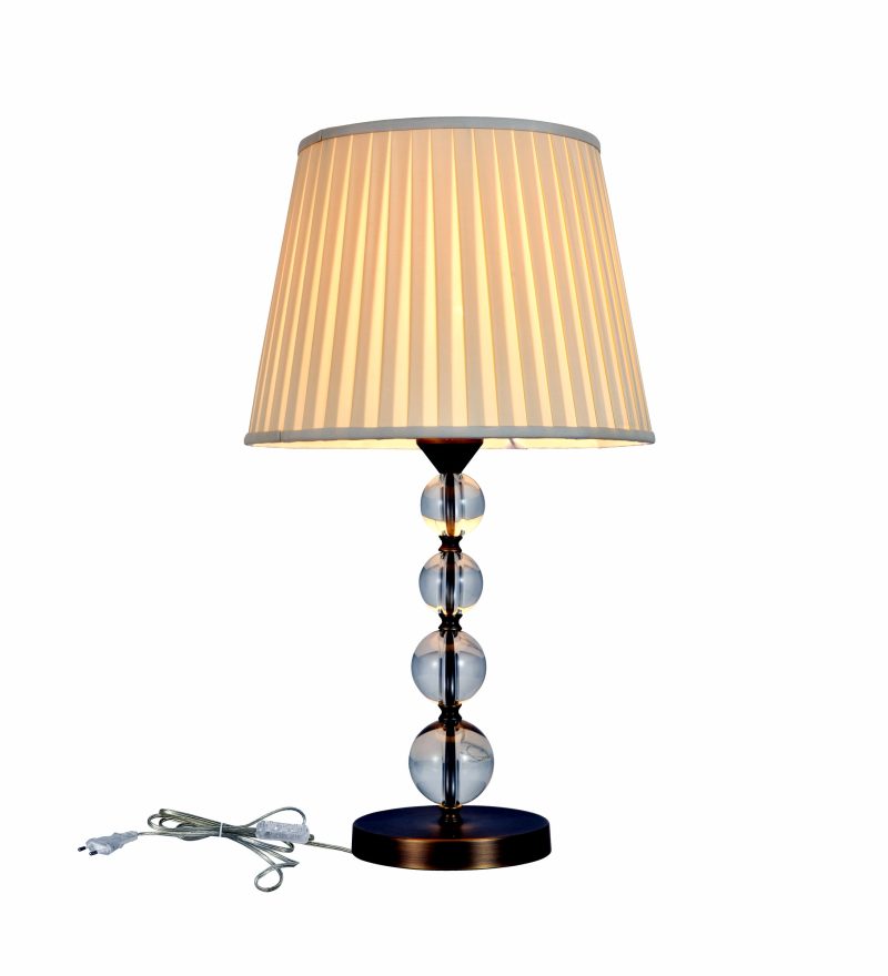 Cream Crystal Bead Table Lamp