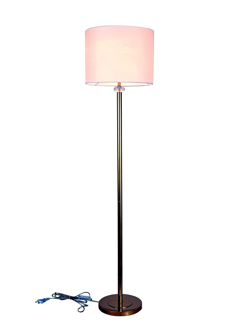 Gold Cylinder Floor Lamp