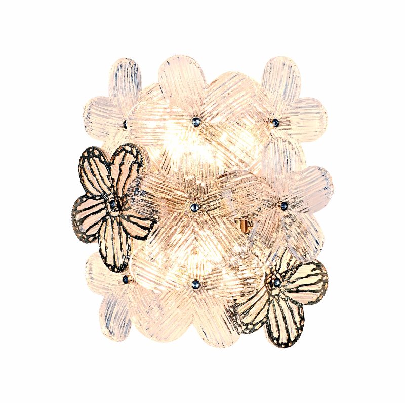Glass Flower Wall Sconce