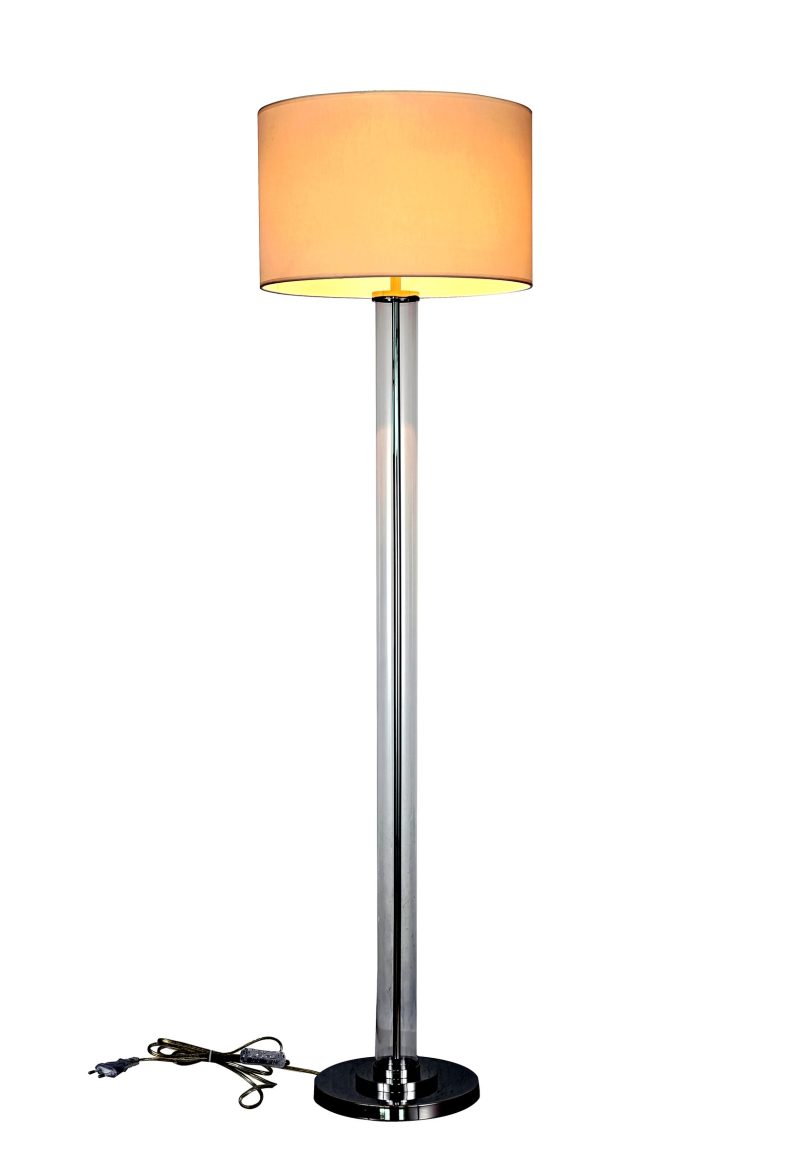 Silver Cylinder Floor Lamp