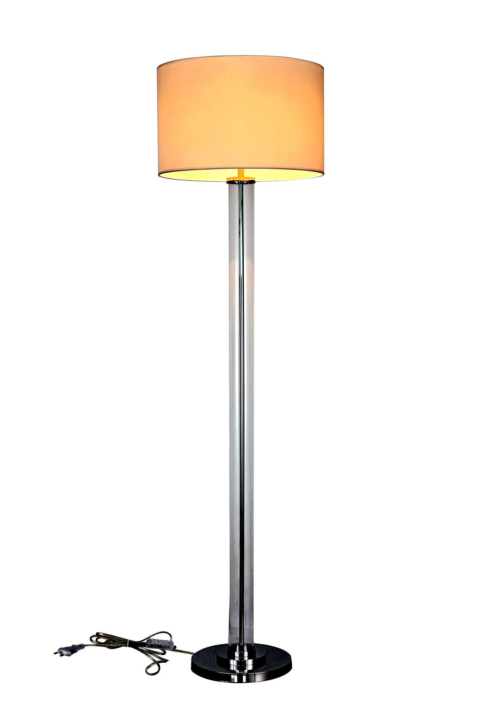 Silver Cylinder Floor Lamp