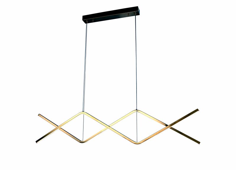 Gold Geometric Line Pendant