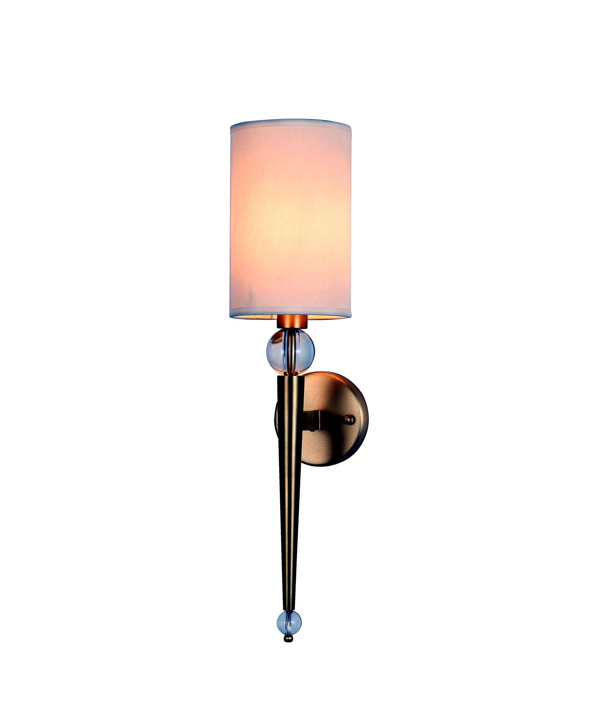 Gold Crystal Ball Wall Sconce