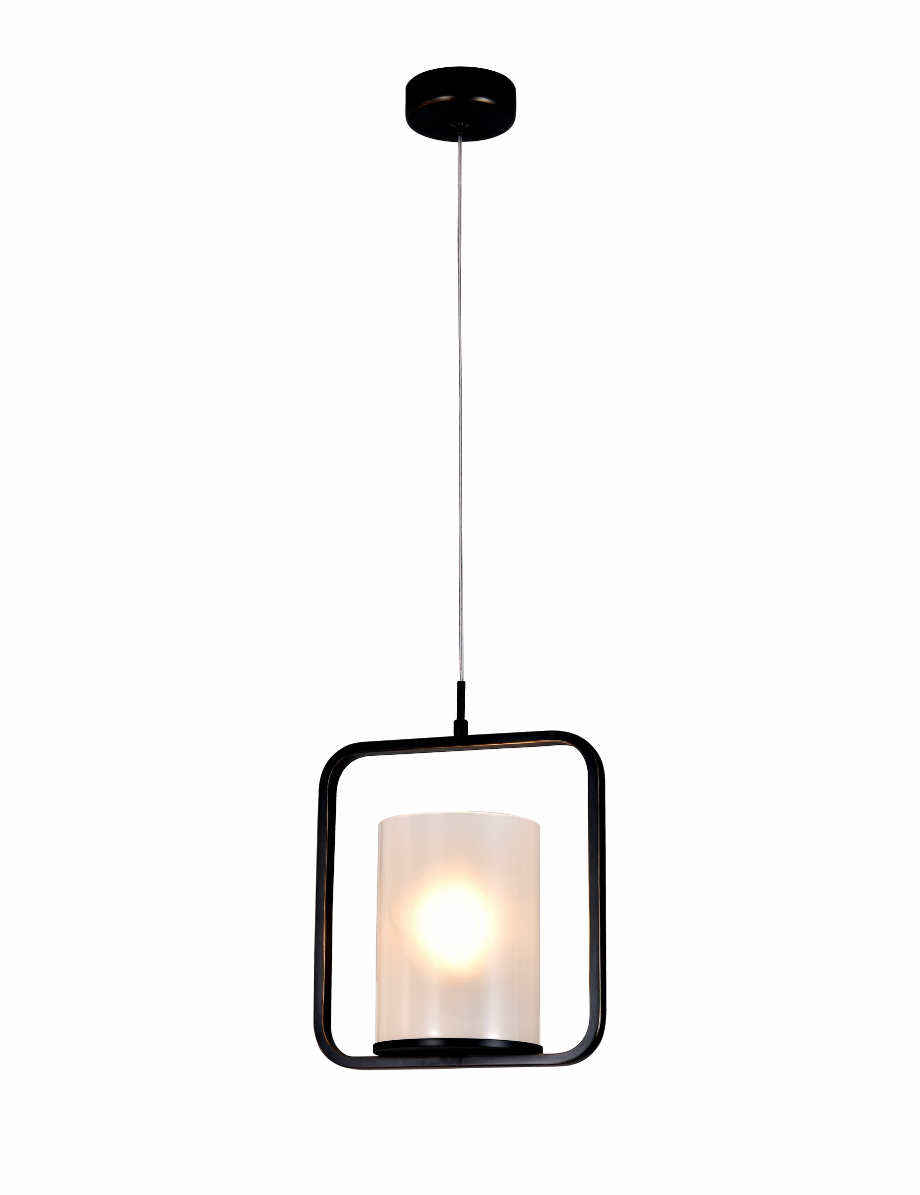 Black Frame Glass Pendant